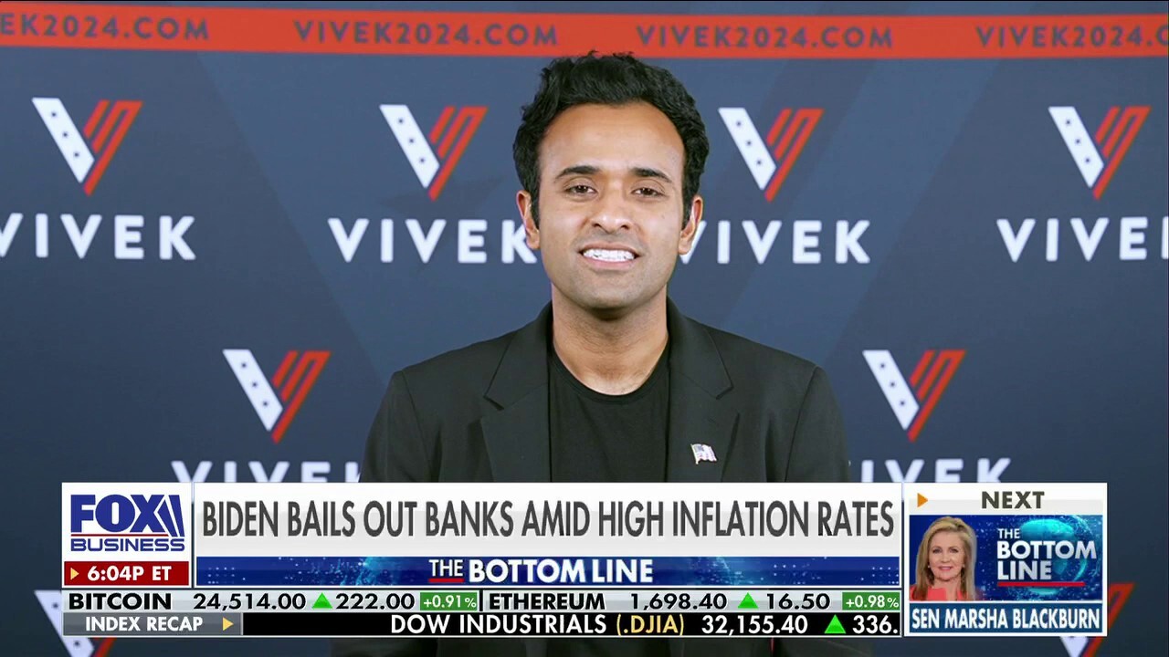 Republican presidential candidate Vivek Ramaswamy joined ‘The Bottom Line’ to analyze the downfall of Silicon Valley Bank and its impact on the economy.