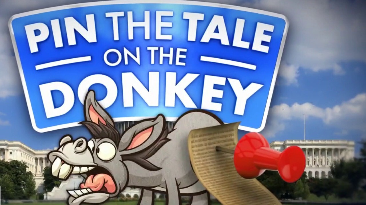 Kennedy, Party Panel play political Pin The 'Tale' on the Donkey