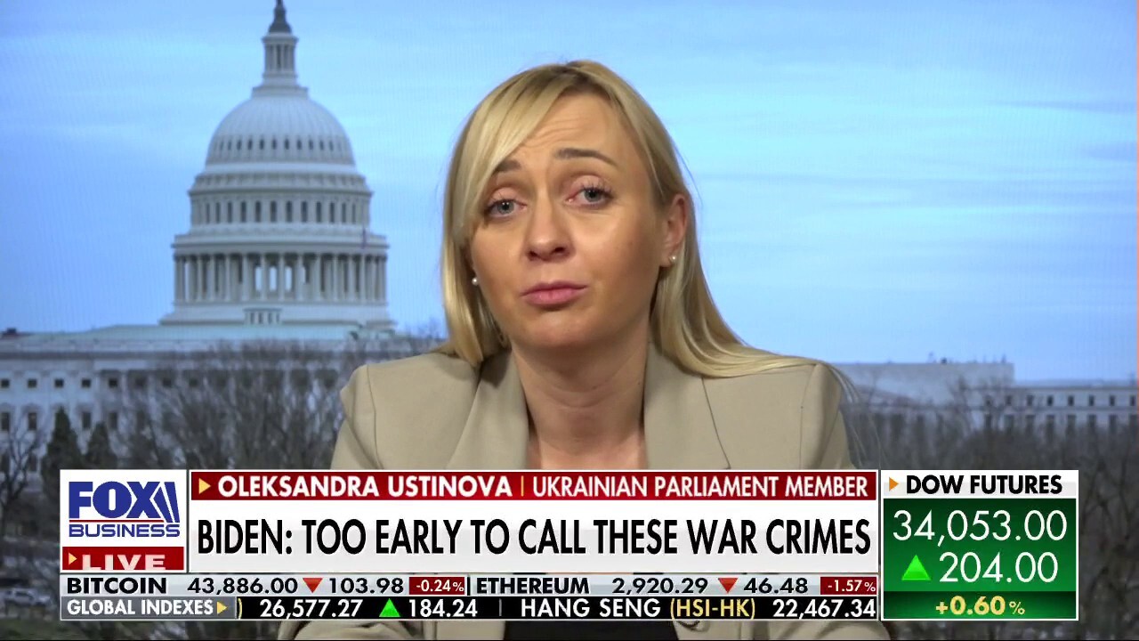 Ukrainian Parliament member Oleksandra Ustinova argues it’s not ‘too early’ to label Russia’s invasion a ‘war crime,’ since more than 2,000 civilians have been killed, including children. 