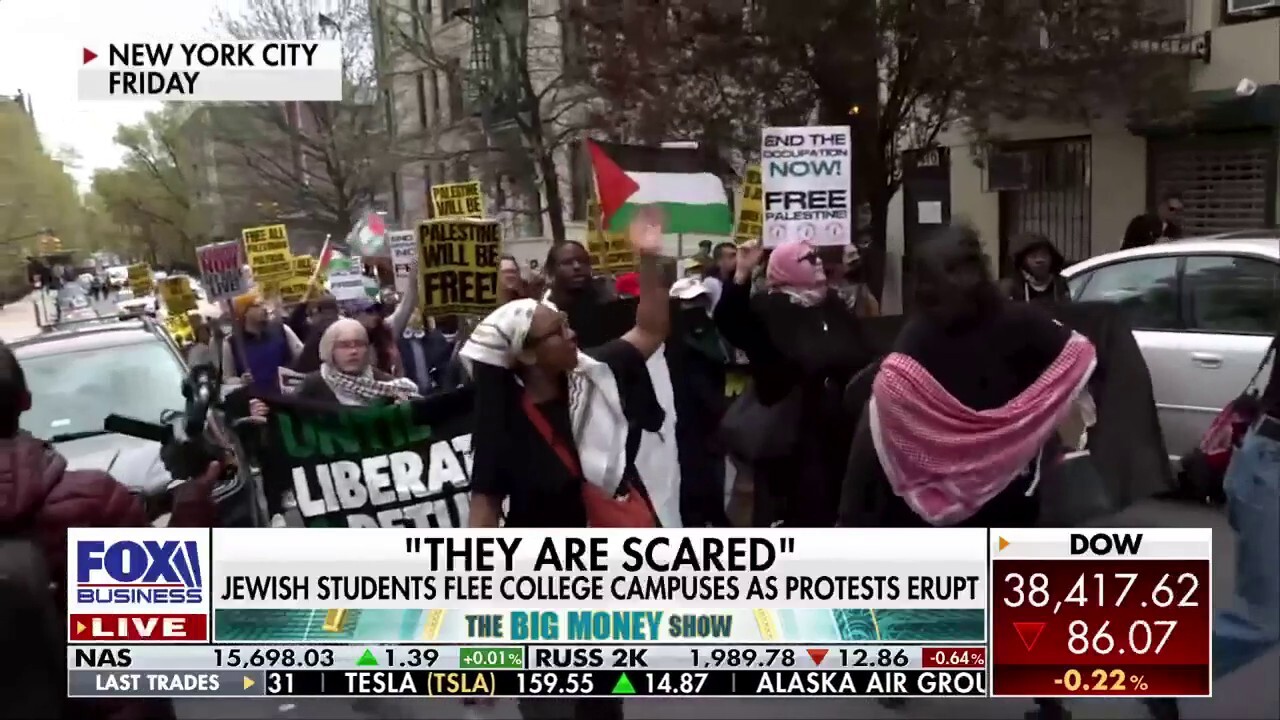 Campus Reform correspondent Michael Duke and NYU junior Jack Dwek react to Jewish students fleeing college campuses as protests erupt on ‘The Big Money Show.’