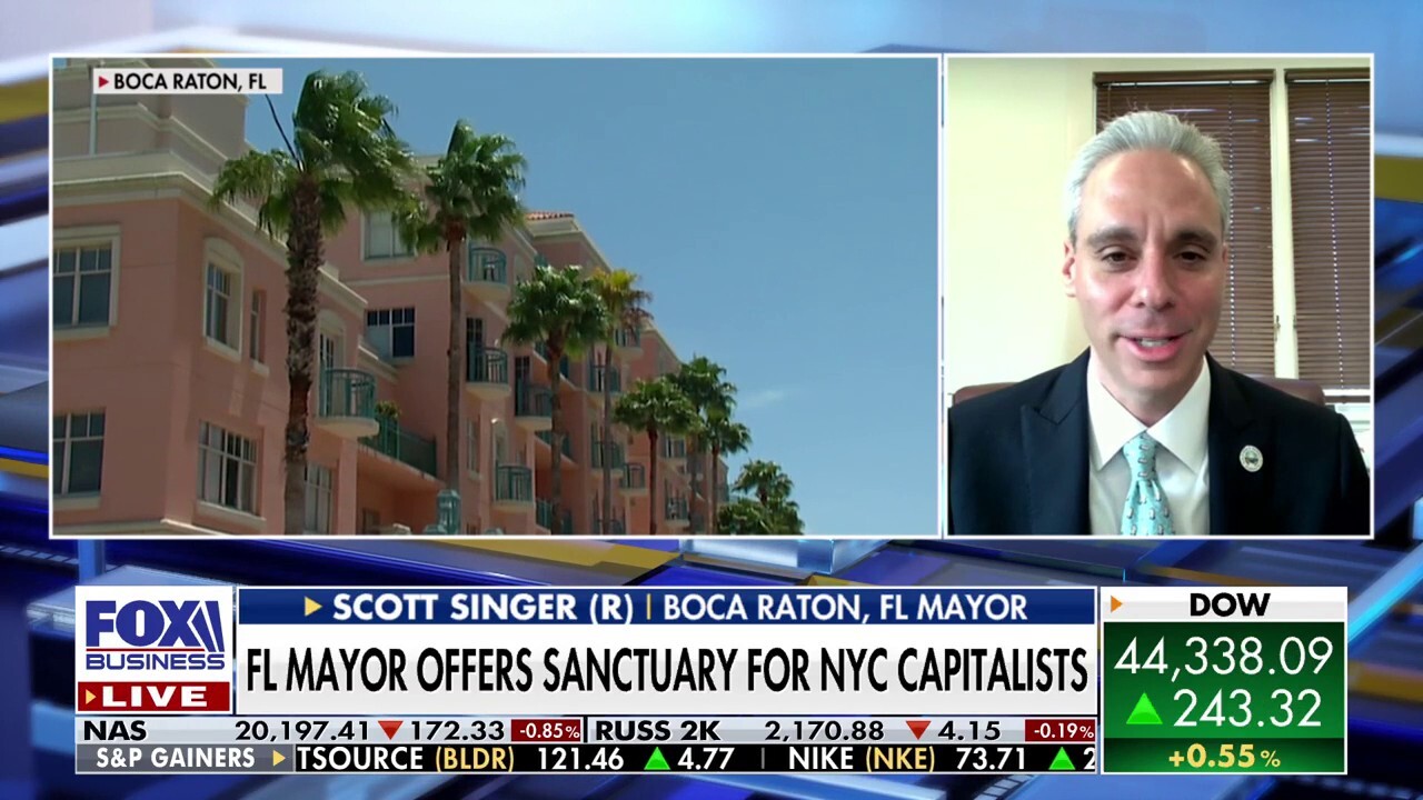 Boca Raton, Florida, Mayor Scott Singer make a pitch to New York business titans about relocating to his beach city after Zohran Mamdani's mayoral primary win on 'Varney & Co.'