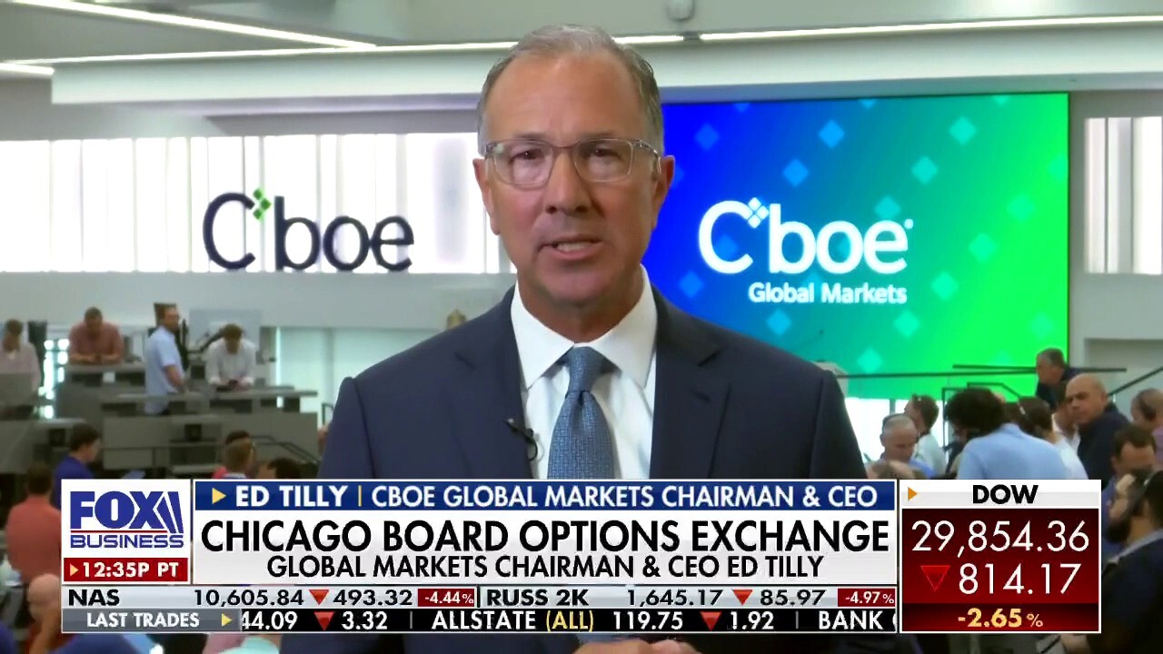 Cboe Global Markets Chairman and CEO Ed Tilly discusses the options trading action as stock market volatility surges on ‘The Claman Countdown.’
