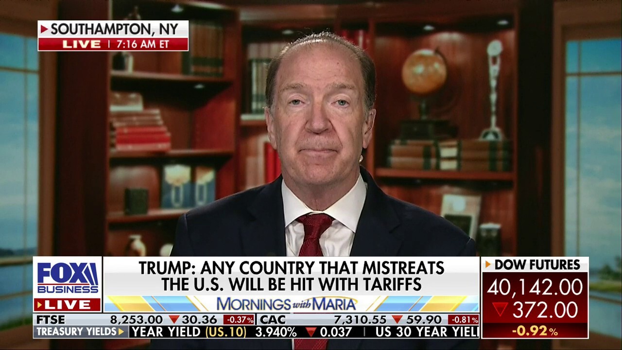 It's going to be 'very hard' for VP Harris to 'run away' from Biden's record: David Malpass