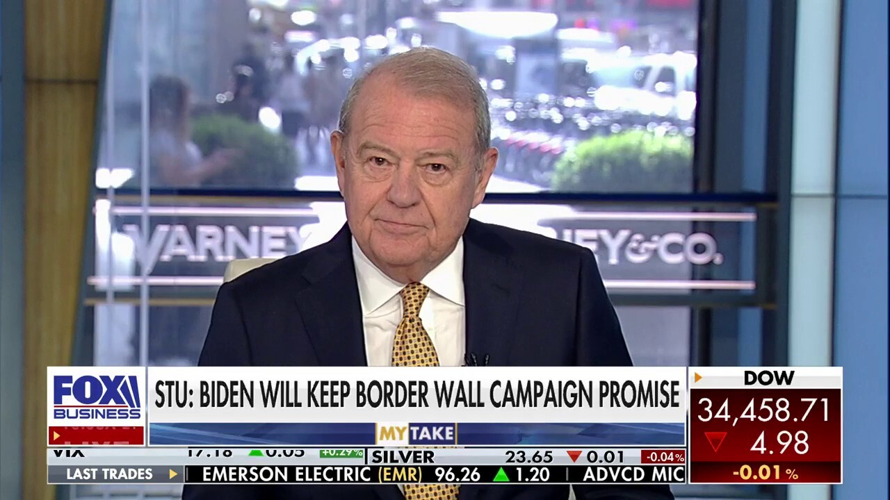 Varney & Co. host Stuart Varney reacted to the Biden administration reportedly selling off former President Trumps border wall.