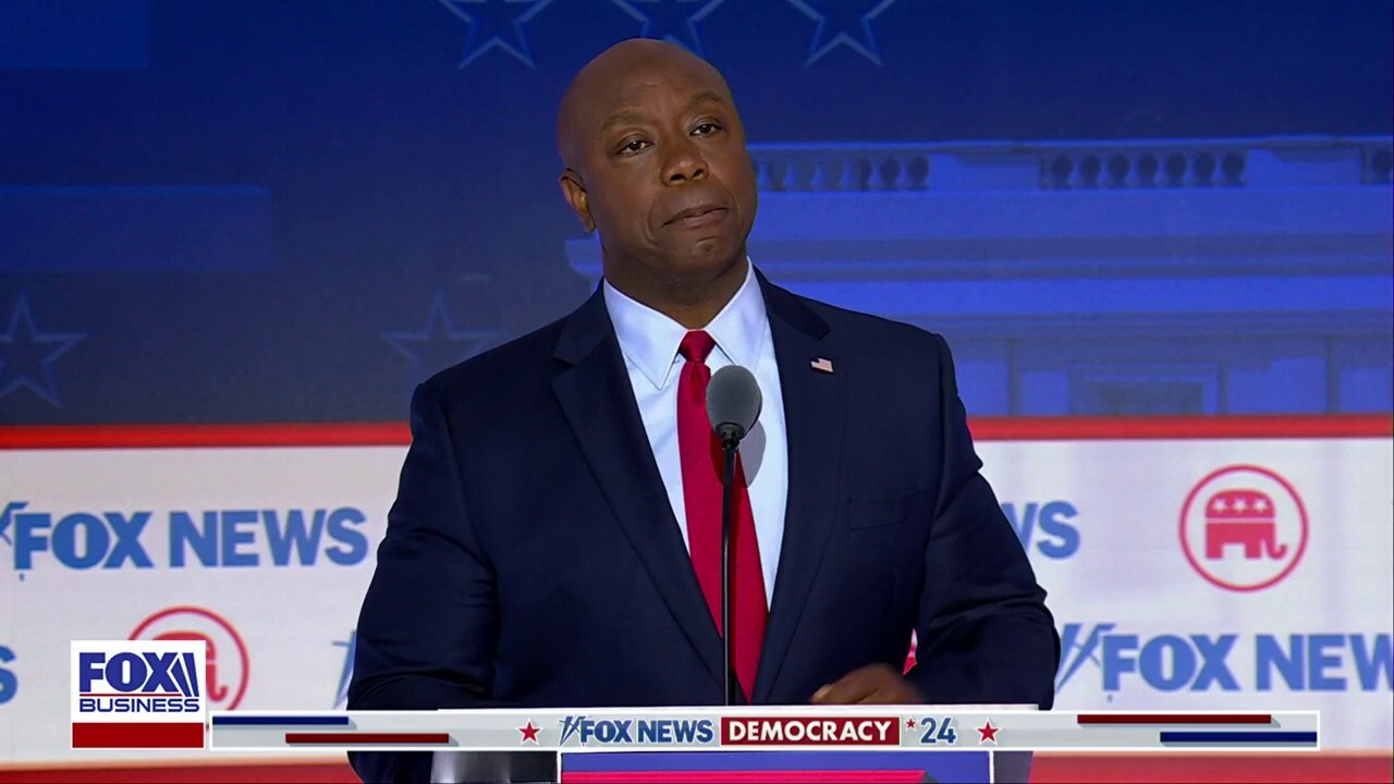 Sen. Tim Scott, R-S.C., discusses cutting taxes and reigning in government spending during the first GOP debate.
