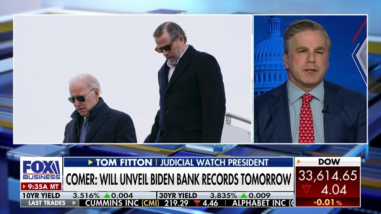 Judicial Watch President Tom Fitton discusses the GOP's investigation into Hunter Biden ahead of a possible indictment on 'Varney & Co.'