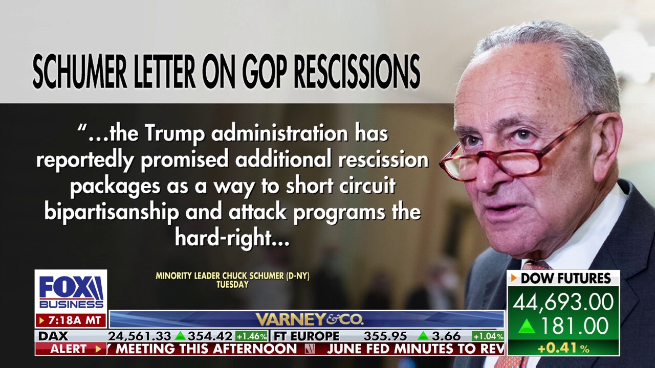 Schumer throwing a fit over GOP spending cuts is 'laughable,' senator says