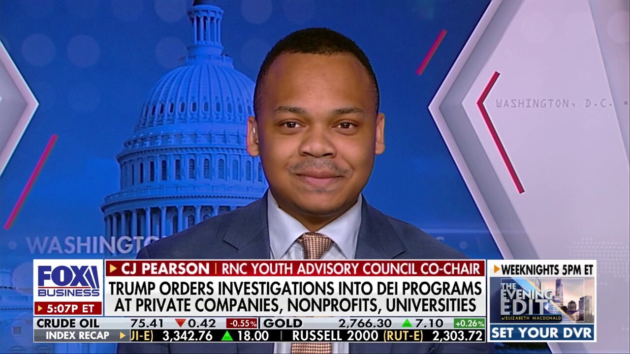 RNC youth advisory council co-chair CJ Pearson reacts to President Donald Trump's crackdown on diversity, equity and inclusion on 'The Evening Edit.'