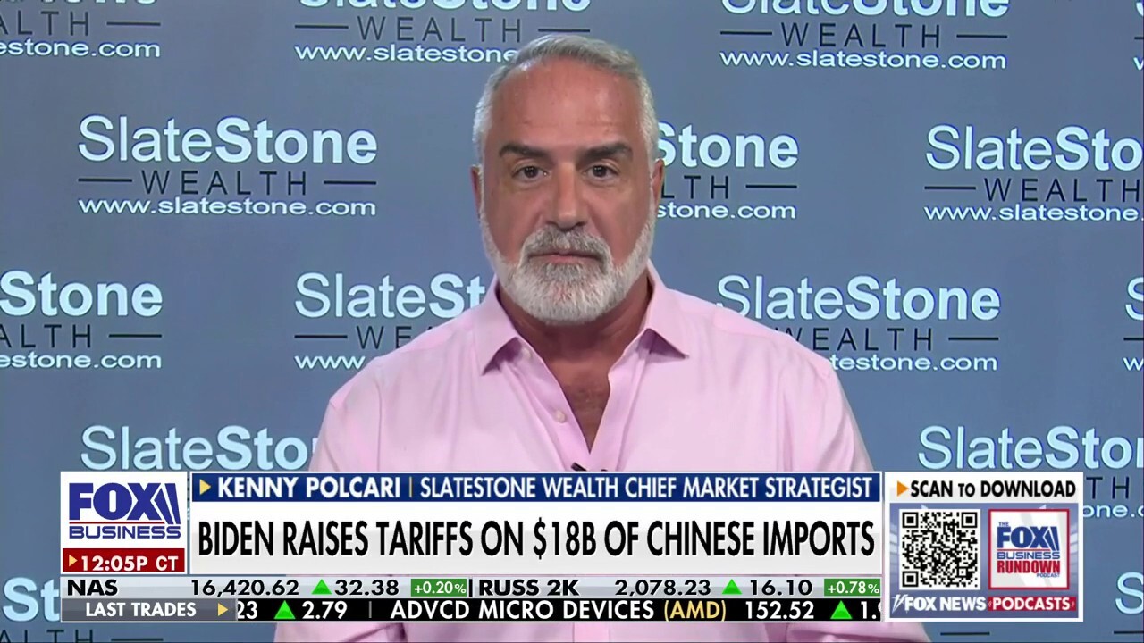 SlateStone Wealth chief market strategist Kenny Polcari argues Bidens China tariffs are a political ploy that will drive up inflation on The Big Money Show.