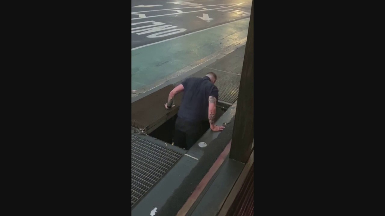 A viral video shows a man jumping into a tunnel to retrieve a dropped AirPod. This full video shows how it all went down. Courtesy: Collab.Inc