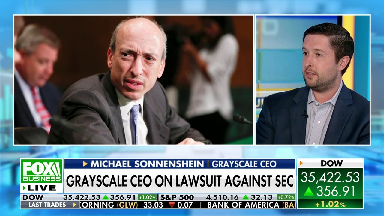 Grayscale Investments CEO Michael Sonnenshein discusses his firm's lawsuit against the SEC for denying its spot bitcoin ETF on 'The Claman Countdown.'
