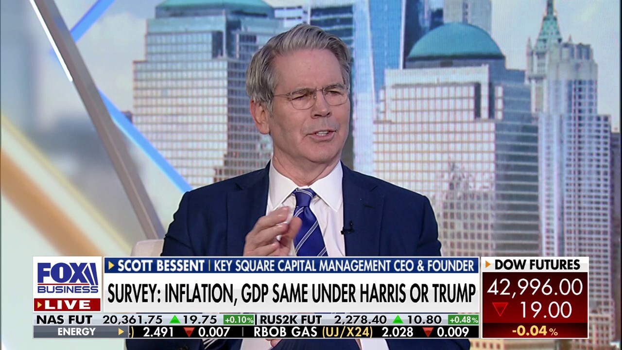 Key Square Capital Management founder, CEO and former Soros fund manager Scott Bessent weighs Trump and Harris' respective economic plans, looks at market movers ahead of the election and explains his support for the 45th president.