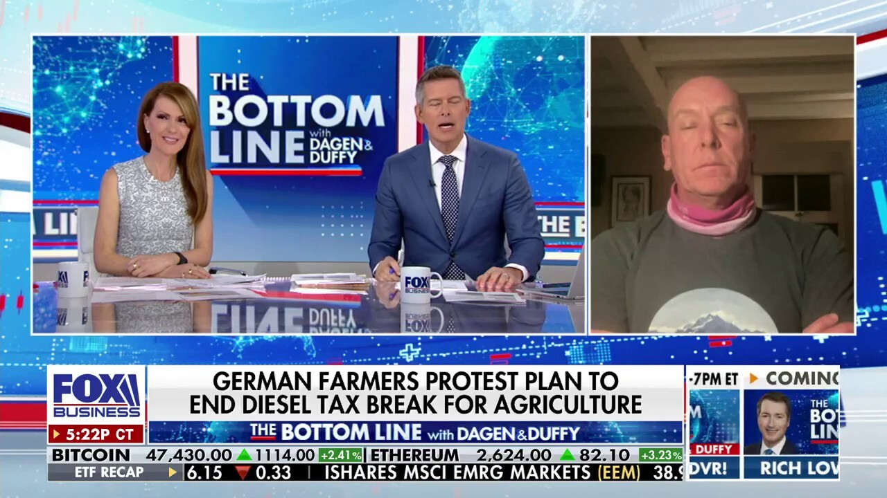British farmer Gareth Wyn Jones discusses how German farmers are protesting the plan to end the diesel tax break for agriculture on ‘The Bottom Line.’