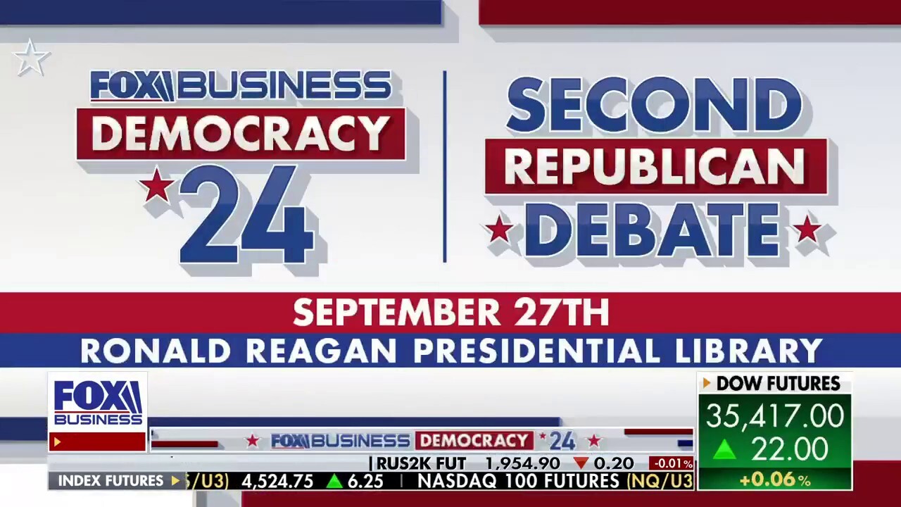 FOX Business will host the second GOP presidential primary debate on Sept. 27. Stuart Varney with more. 