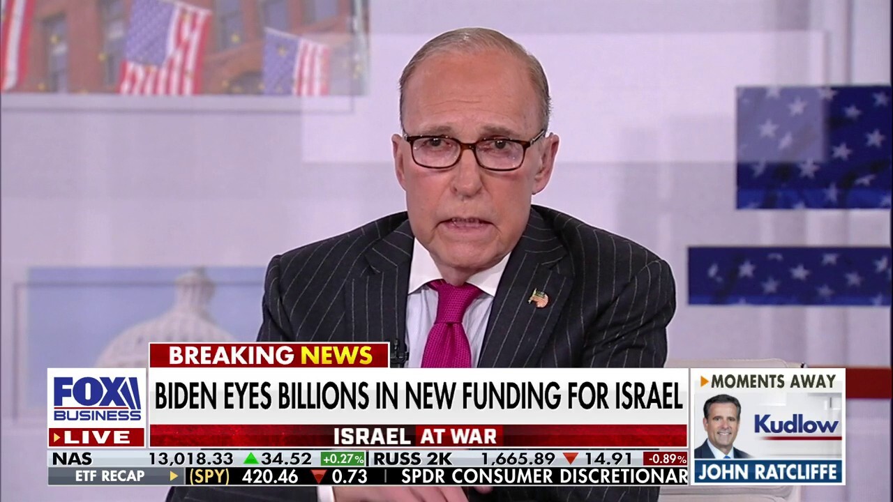 FOX Business host Larry Kudlow breaks down the president's response to the Israel-Hamas war on 'Kudlow.'