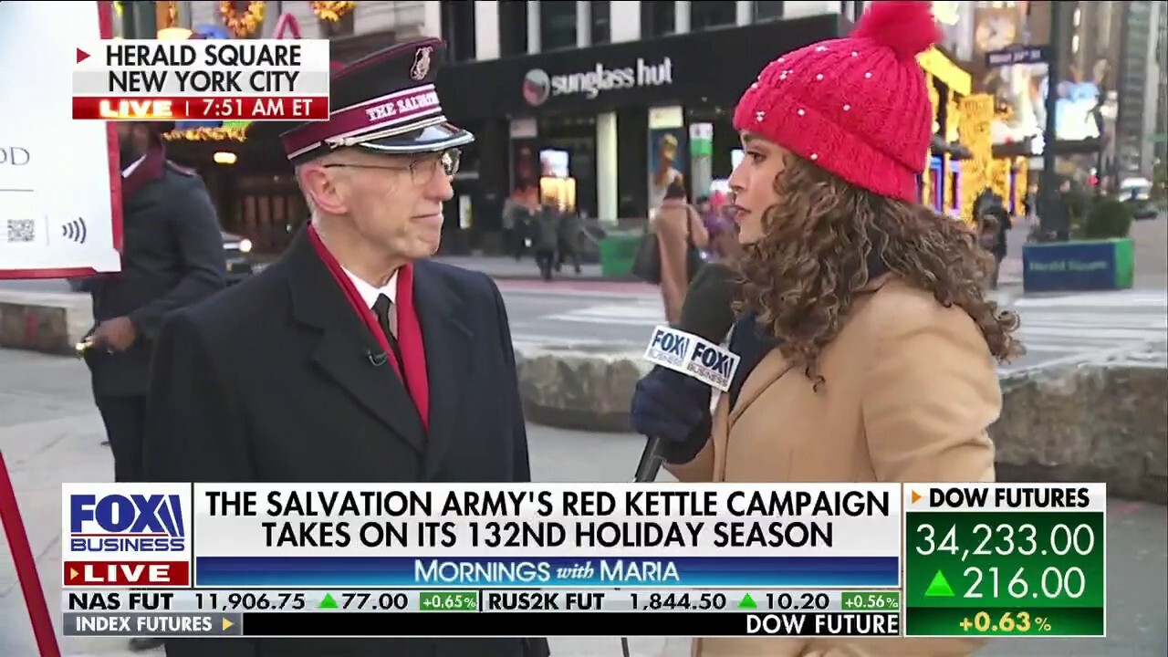 FOX Business' Madison Alworth speaks with The Salvation Army's U.S. National Commander Kenneth Hodder on how inflation has impacted the annual red kettle campaign.