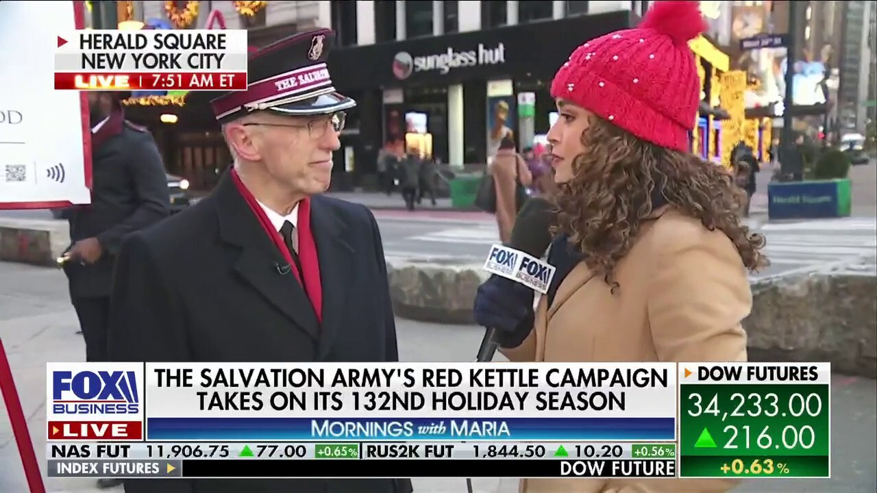 FOX Business' Madison Alworth speaks with The Salvation Army's U.S. National Commander Kenneth Hodder on how inflation has impacted the annual Red Kettle campaign.