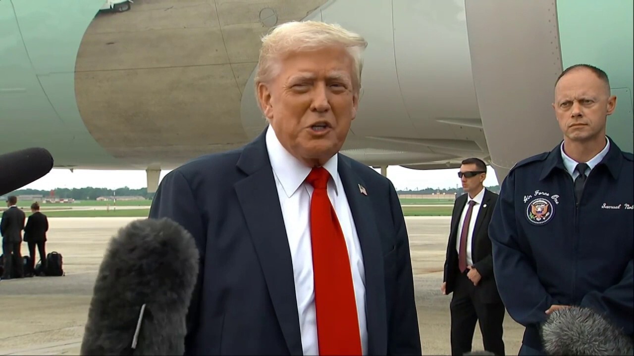 President Trump spoke to reporters on Sunday and said he thought it would "be a great thing" if Jerome Powell stepped down from the Federal Reserve.