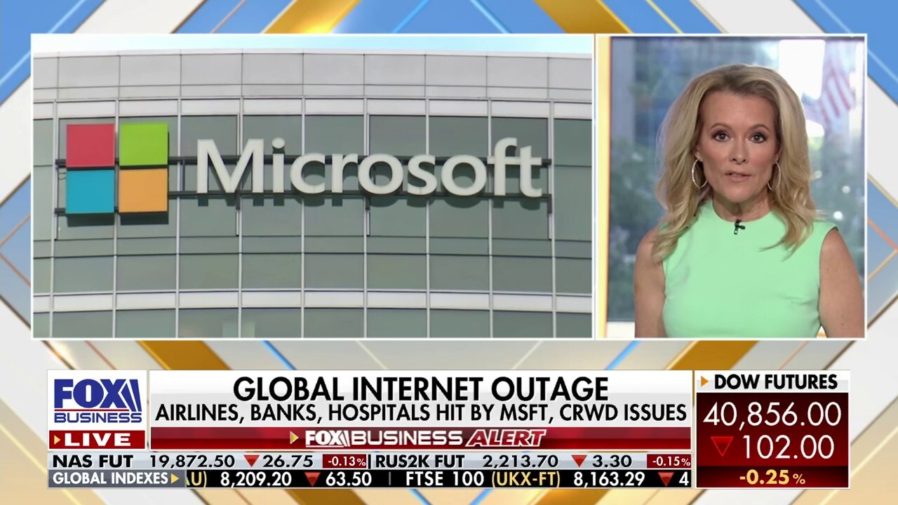 Airlines, banks, hospitals and companies worldwide have been hit with a Microsoft outage. FOX Business Gerri Willis with the details.
