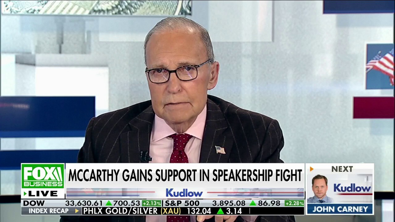 FOX Business host Larry Kudlow gives positive news on the stock market and calls on the Republican Party to cease President Biden's war on fossil fuels on 'Kudlow.'