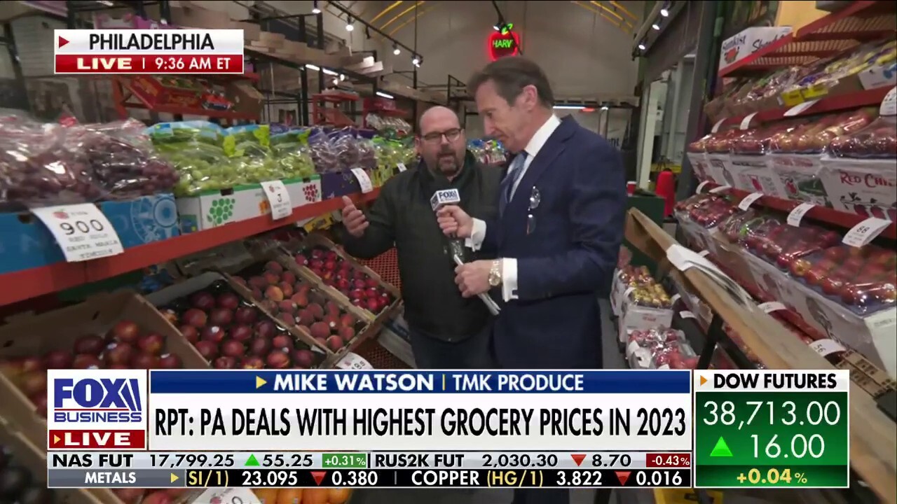 FOX Business Jeff Flock reports from a produce processing center in Philadelphia, where business is getting squeezed by inflationary costs.