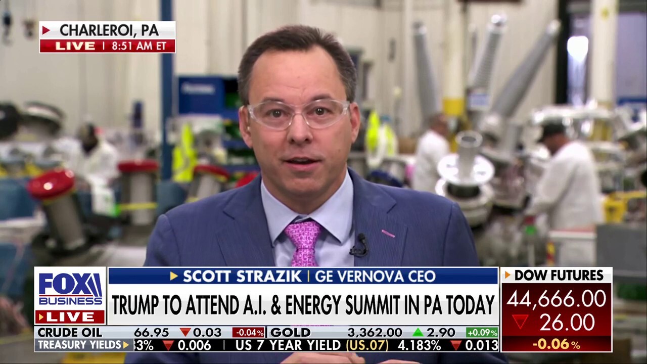GE Vernova CEO Scott Strazik discusses the A.I. and Energy Summit, concerns over the U.S. grid and job growth in the industry.