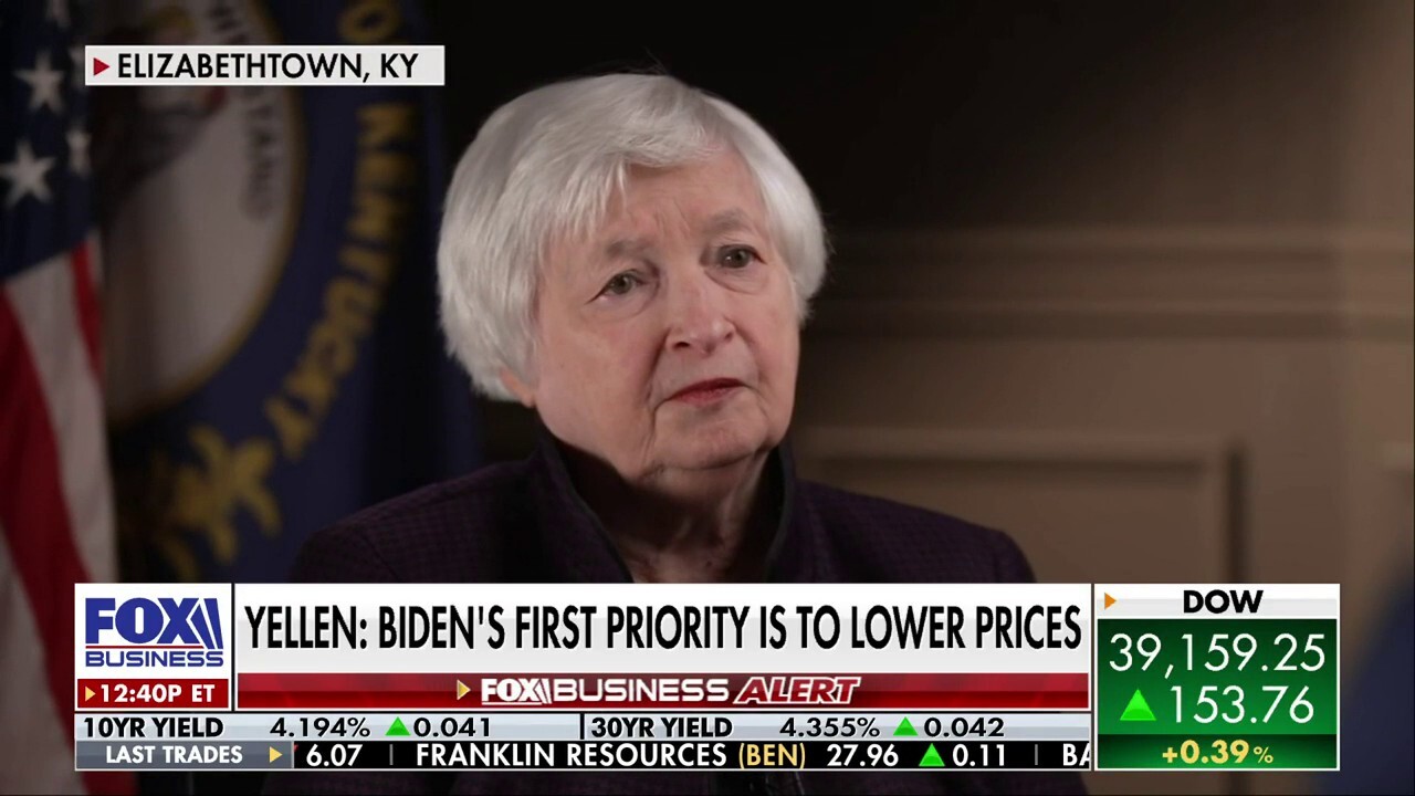Treasury Secretary Janet Yellen discusses inflation, arguing the trend is clearly a favorable one.
