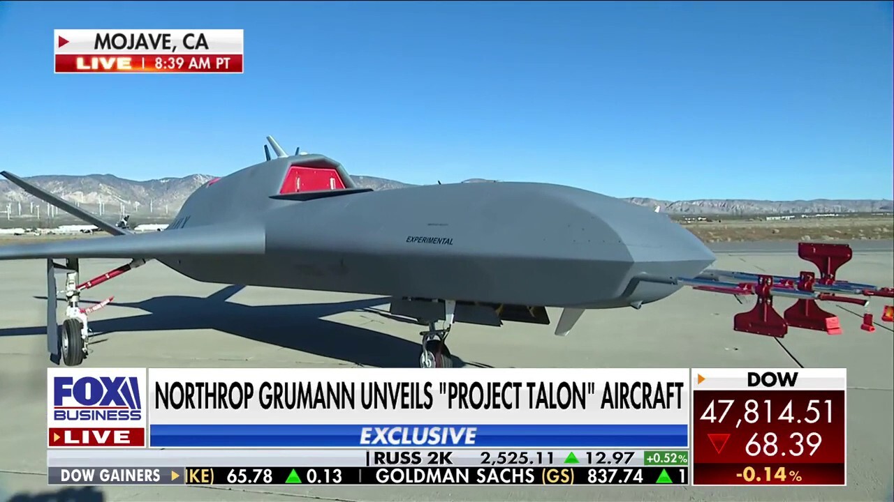 Fox Business' Max Gorden gets an exclusive look at Northrop Grumman's new autonomous combat drone, 'Project Talon' on 'Varney & Co.'