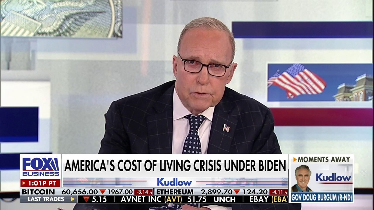  FOX Business host Larry Kudlow breaks down America's cost of living crisis under President Biden on 'Kudlow.'