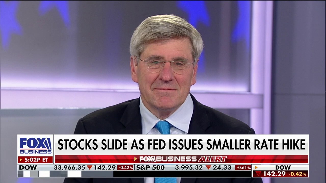 Heritage Foundation distinguished fellow Steve Moore discusses the Fed’s prediction that there will be an ongoing rate increase in 2023 on ‘Fox Business Tonight.’
