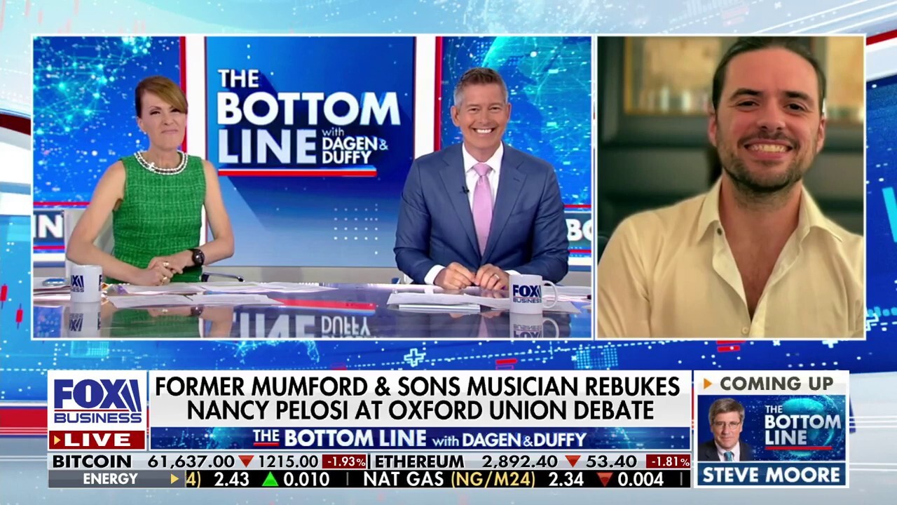 Former Mumford & Sons member Winston Marshall discusses the video of him calling out former House Speaker Nancy Pelosi, saying elites are the real threat to democracy on ‘The Bottom Line.’