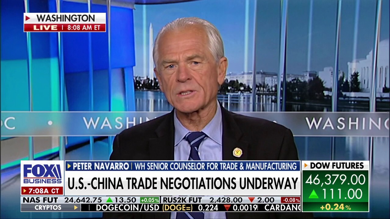 White House Counselor for Trade and Manufacturing Peter Navarro told ‘Mornings with Maria’ that President Donald Trump’s tariffs will cut U.S. reliance on China, rebuild supply chains and protect national security through tough trade policy.