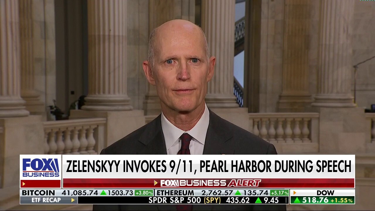 Sen. Rick Scott discusses Zelenskyy’s Zoom call with Congress and what the U.S. should do to further help Ukraine on ‘Fox Business Tonight.’