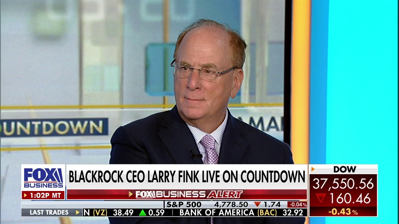 BlackRock CEO Larry Fink tells Fox Business's Charlie Gasparino ingenuity is 'propelling' the economy and discusses ESG and Bitcoin on 'The Claman Countdown.'
