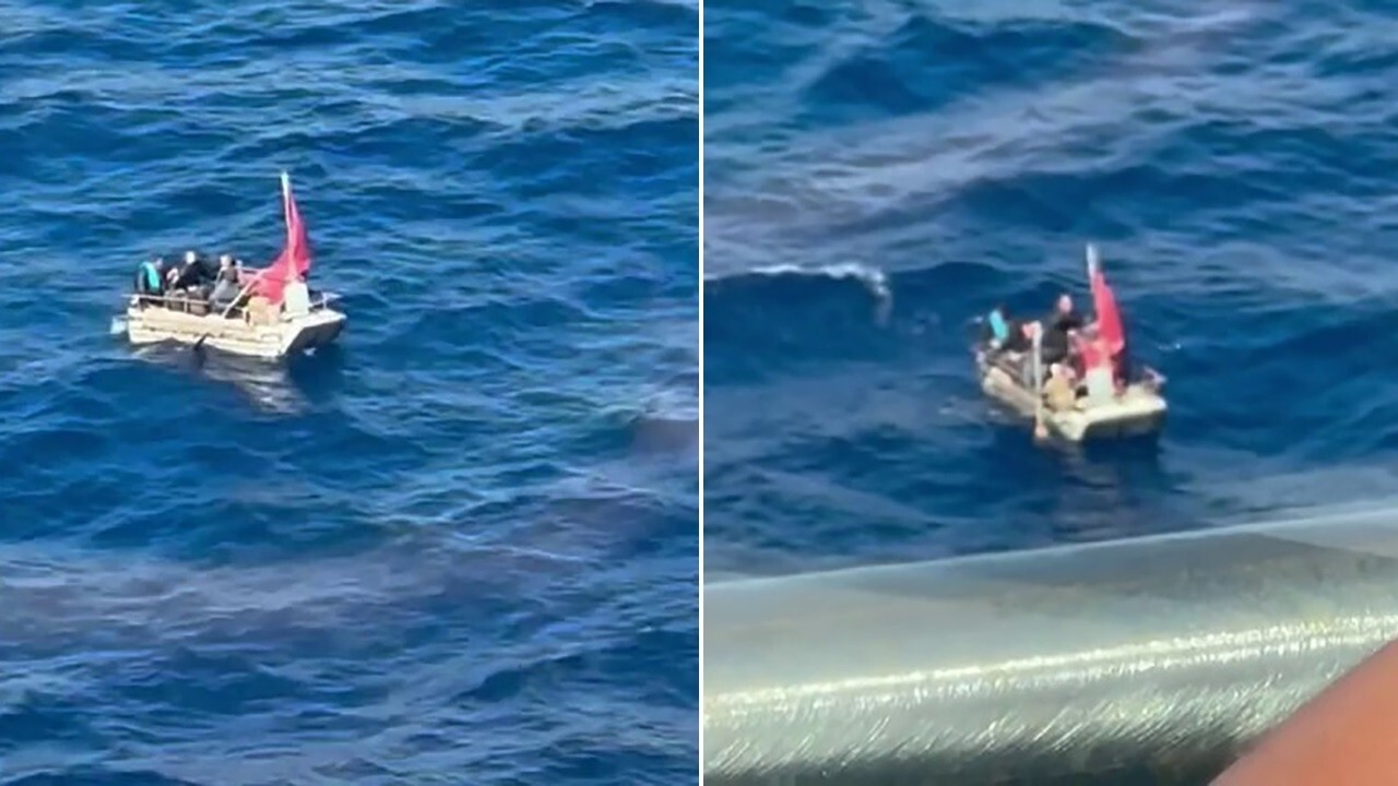 Crew members aboard the Carnival Celebration cruise ship spotted five people in distress on a small vessel about 29 miles northwest of Cuba on Monday. (Mark Stachowski/LOCAL NEWS X /TMX)