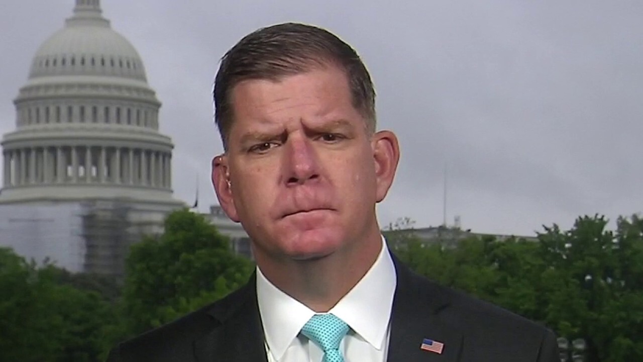U.S. Department of Labor Secretary Marty Walsh reacts to the economy adding 428,000 jobs in April, beating estimates by economists.
