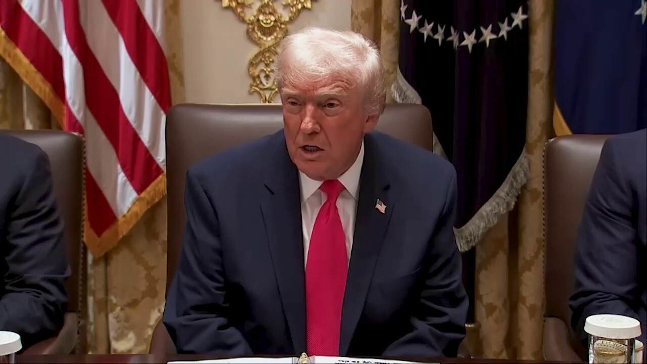 President Donald Trump discusses inflation and the affordability crisis at a Cabinet meeting.
