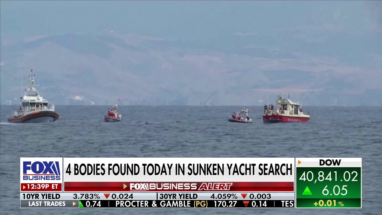 Four bodies found inside sunken yacht wreckage near Sicily