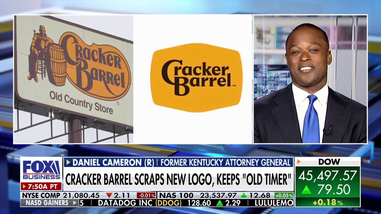 Former Kentucky Attorney General Daniel Cameron joins FOX Business' Stuart Varney to discuss the backlash and rollback of Cracker Barrel's logo and weigh in on Chicago Mayor Brandon Johnson's handling of policing his city.