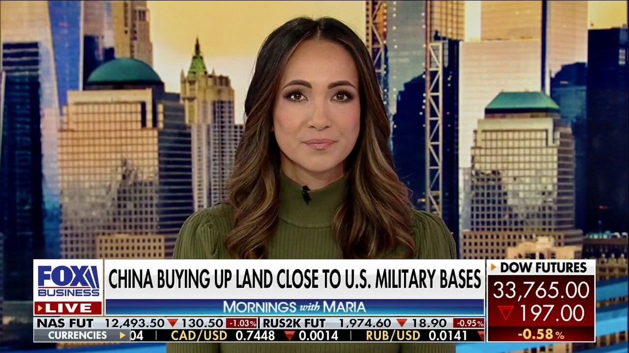 FOX Business' Lydia Hu joined ‘Mornings with Maria’ to discuss the nation’s growing concern for national security as China continues to purchase farmland close to U.S. military bases.