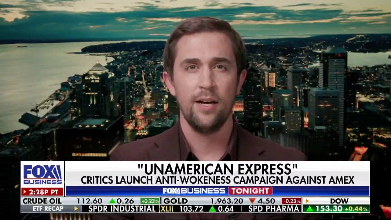 Manhattan Institute senior fellow Chris Rufo discusses how American Express and other major companies are pushing woke policies onto employees on ‘Fox Business Tonight.’