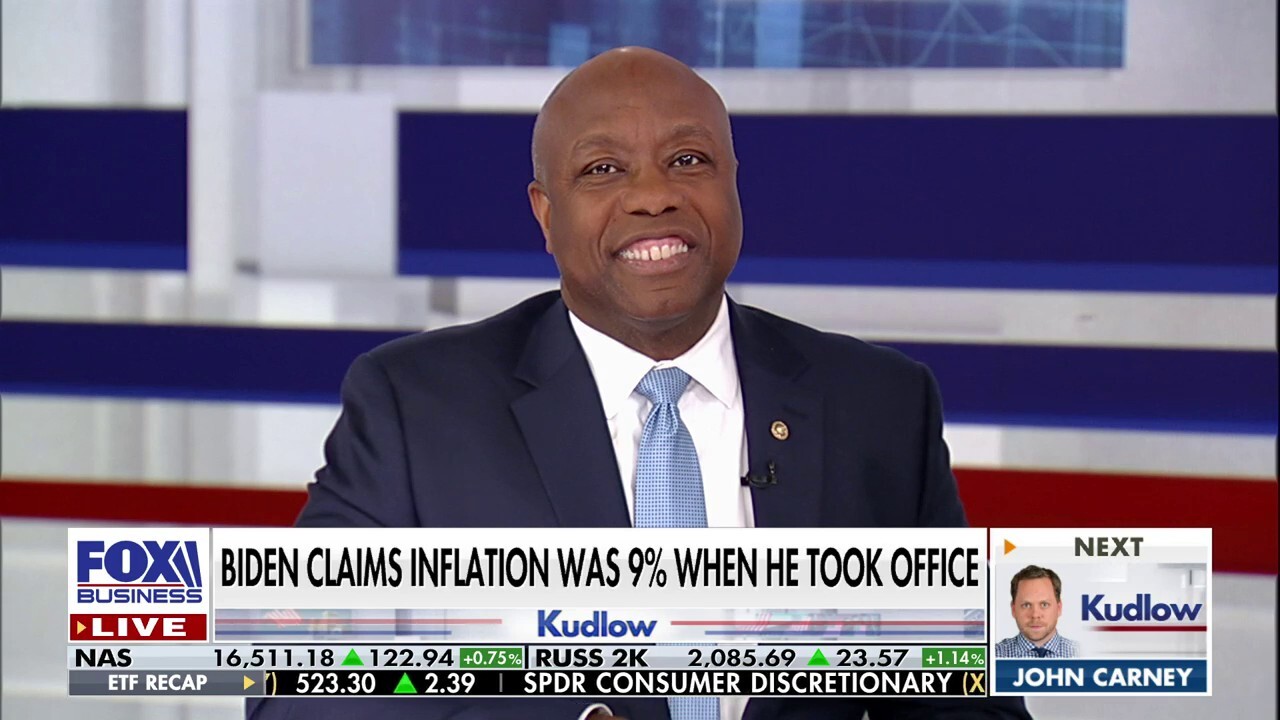  Former 2024 presidential candidate Sen. Tim Scott, R-S.C., says 'Bidenomics' is devastating to millennials trying to buy a home on 'Kudlow.'