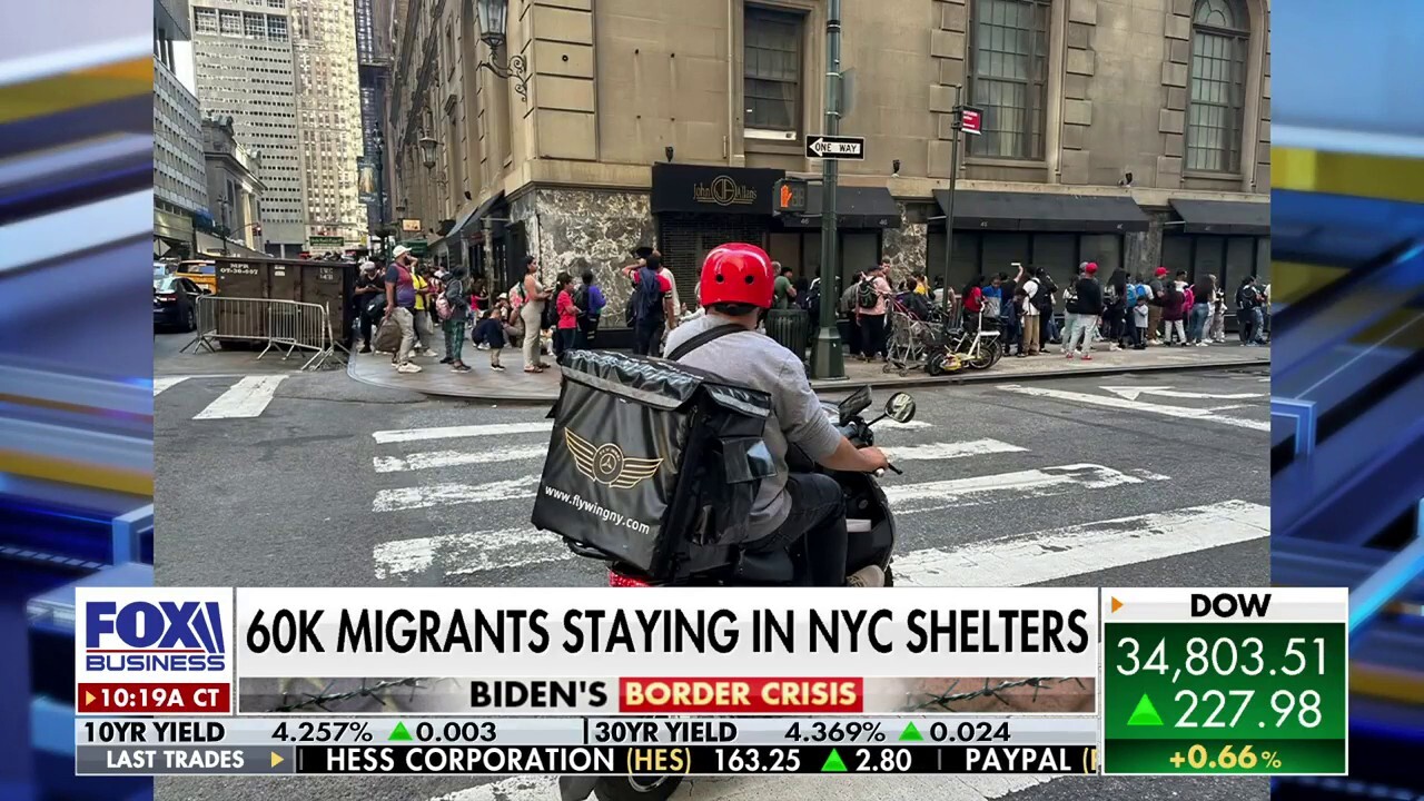 FOX News correspondent Bryan Llenas has the latest on migrants waiting to be processed inside a closed bar in New York City on "Varney & Co."