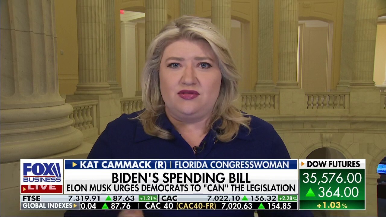 Rep. Kat Cammack, R-Fla., argues that President Biden’s ‘level of spending’ on his economic agenda is ‘unsustainable’ for Americans. 