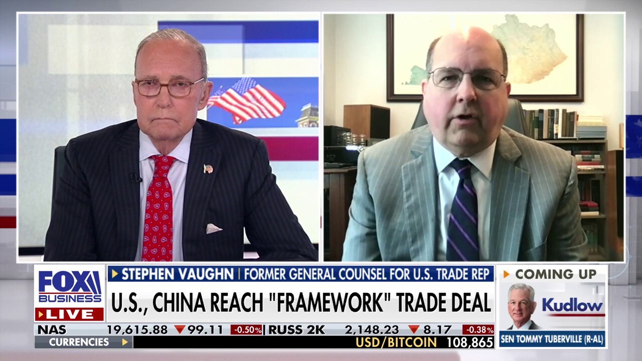 Former General Counsel for U.S. Trade representative Stephen Vaughn discusses the potential U.S. trade deal with China on 'Kudlow.'