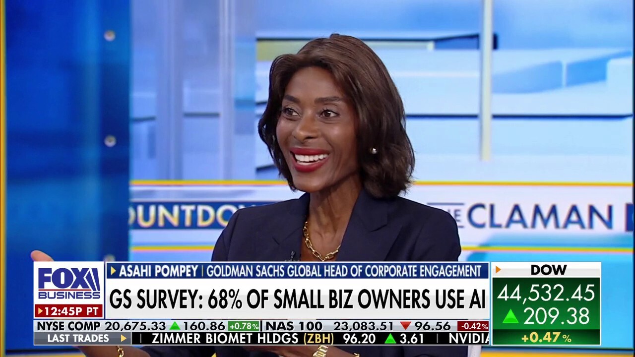 Goldman Sachs global head of corporate engagement Asahi Pompey unpacks AI ambitions across America on 'The Claman Countdown.'