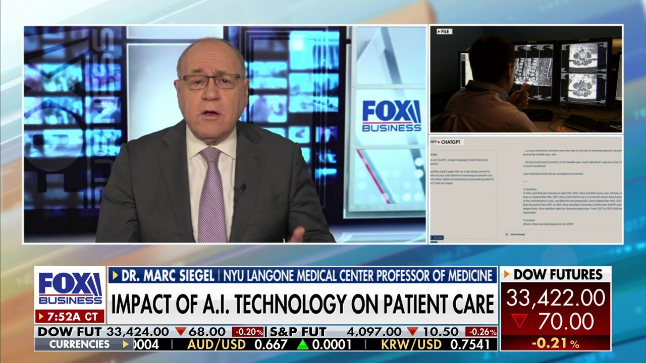 Dr. Marc Siegel discusses the potential of A.I. threatening the role of medical professionals.