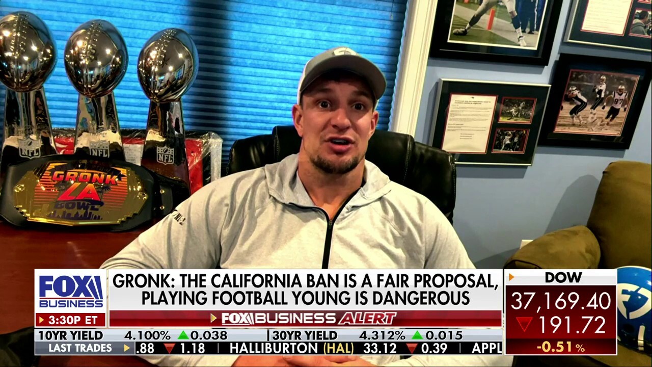 Legendary New England Patriot Rob Gronkowski and Medium Rare's Joe Silberzweig weigh in on California's efforts to ban football for some youth and discuss the Gronk Beach Party on 'The Claman Countdown.'