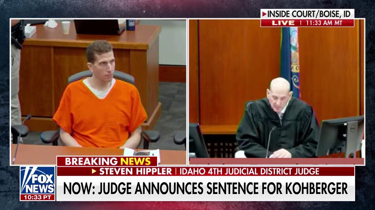 Judge Steven Hippler delivers a statement and sentencing for Bryan Kohberger for the murders of four University of Idaho students Kaylee Goncalves, Madison Mogen, Xana Kernodle and Ethan Chapin. 