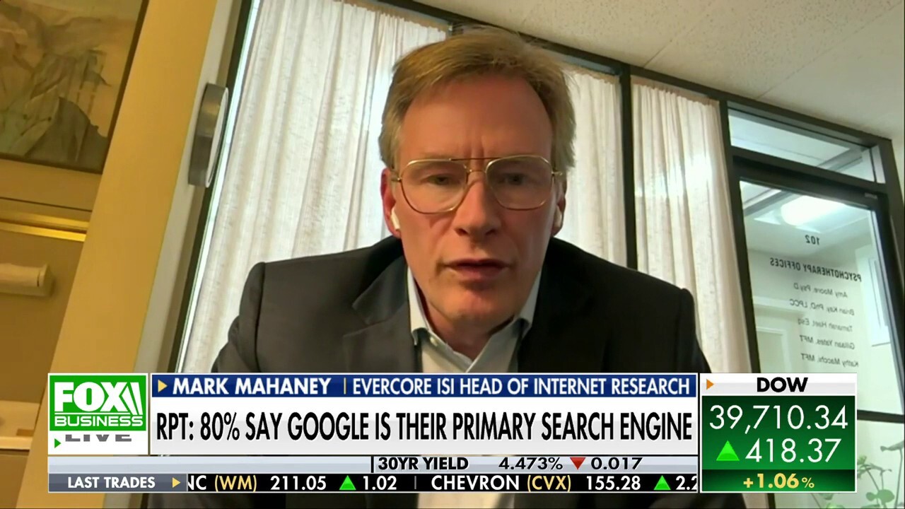  Evercore ISI head of internet research Mark Mahaney says consumers were reacting 'positively' to artificial intelligence on 'The Claman Countdown.'